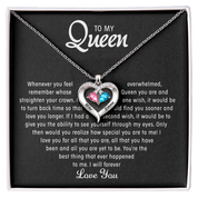 To my Queen - Birthstone Heart Necklace