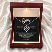 To my Queen - Birthstone Heart Necklace