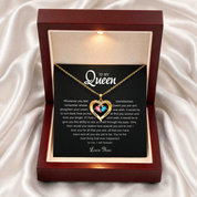 To my Queen - Birthstone Heart Necklace