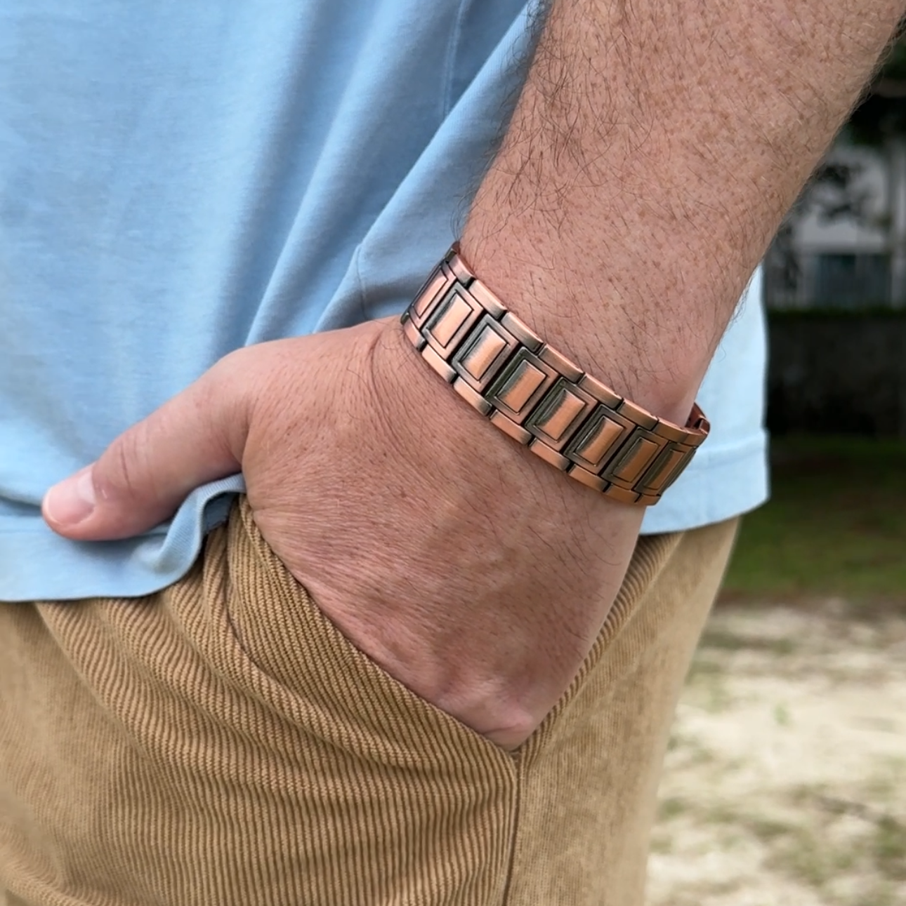 To my Man - Magnetic Copper Link Bracelet