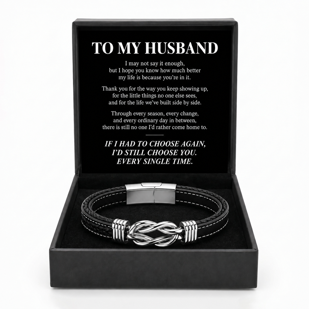 To my Husband - Forever Love Knot Bracelet
