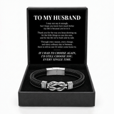 To my Husband - Forever Love Knot Bracelet