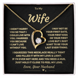 To my Wife - Forever Love Heart Necklace