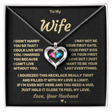 To my Wife - Birthstone Heart Necklace
