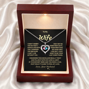 To my Wife - Birthstone Heart Necklace