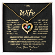 To my Wife - Birthstone Heart Necklace