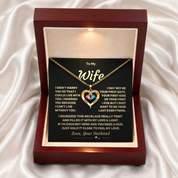 To my Wife - Birthstone Heart Necklace