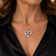 To my Wife - Birthstone Heart Necklace
