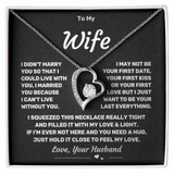 To my Wife - Eternal Love Heart Necklace