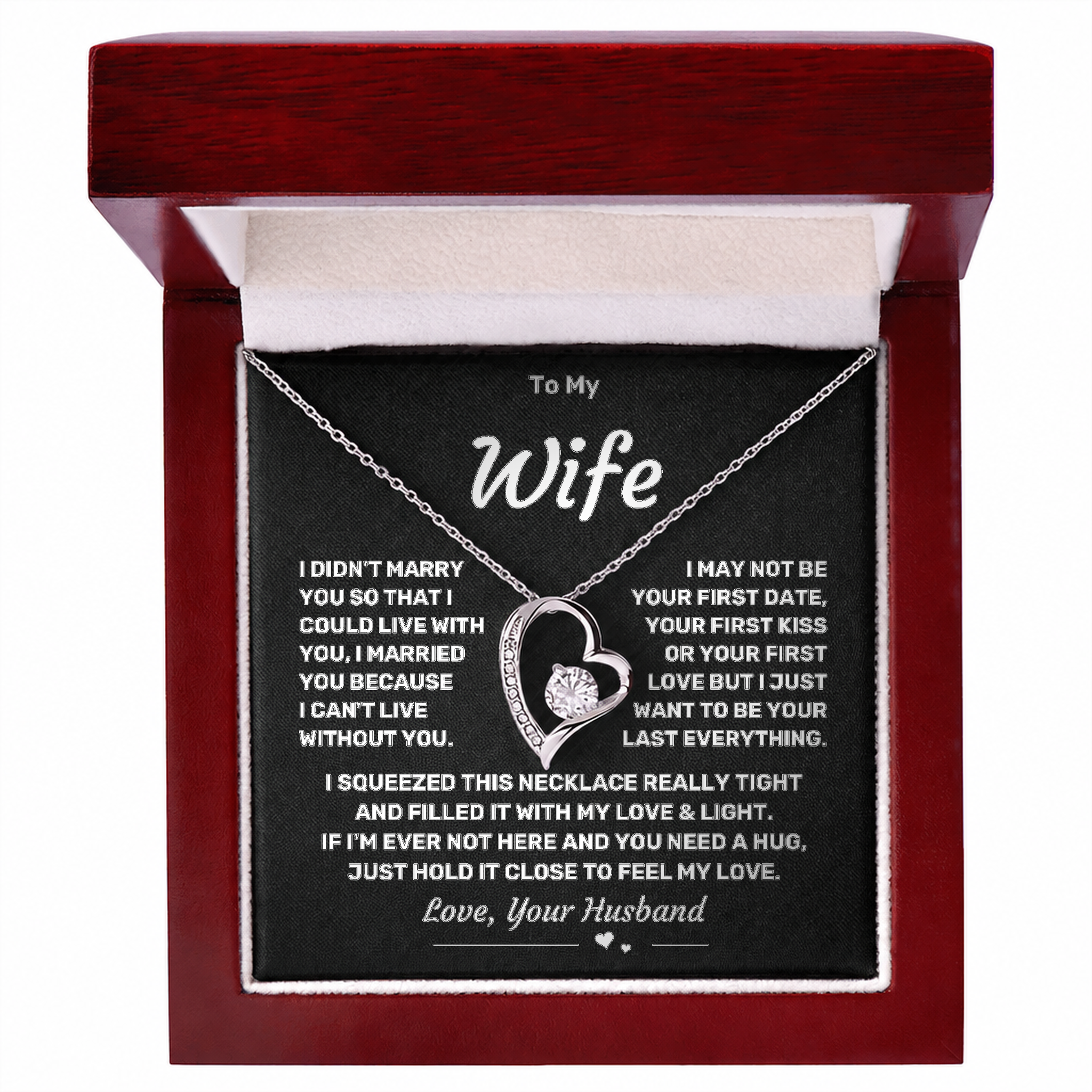To my Wife - Eternal Love Heart Necklace
