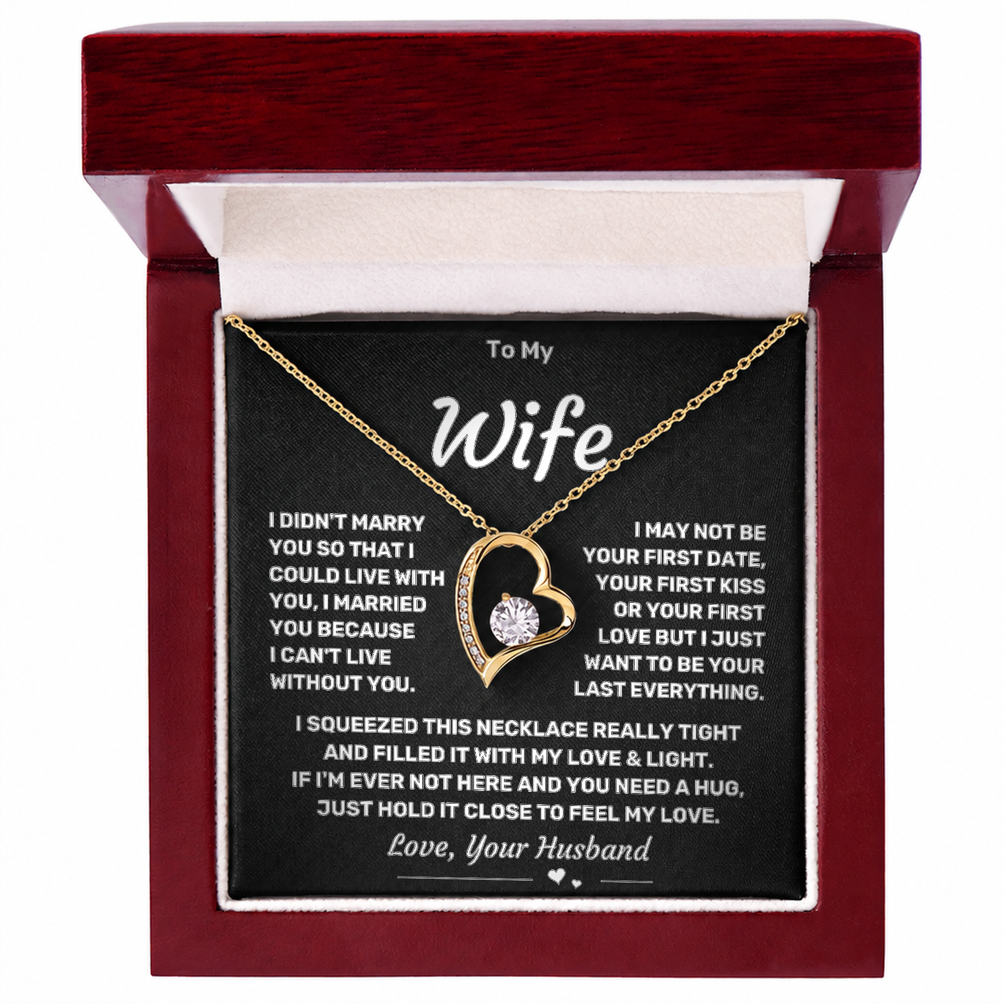 To my Wife - Eternal Love Heart Necklace