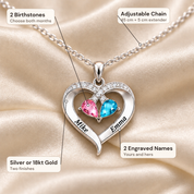 To my Wife - Forever Love Birthstone Necklace