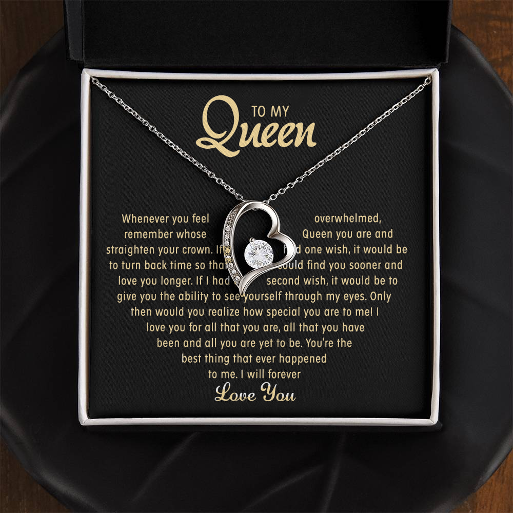 To My Queen - Love Heart Necklace
