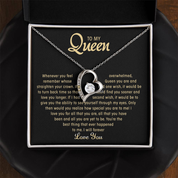 To My Queen - Love Heart Necklace