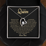To My Queen - Love Heart Necklace