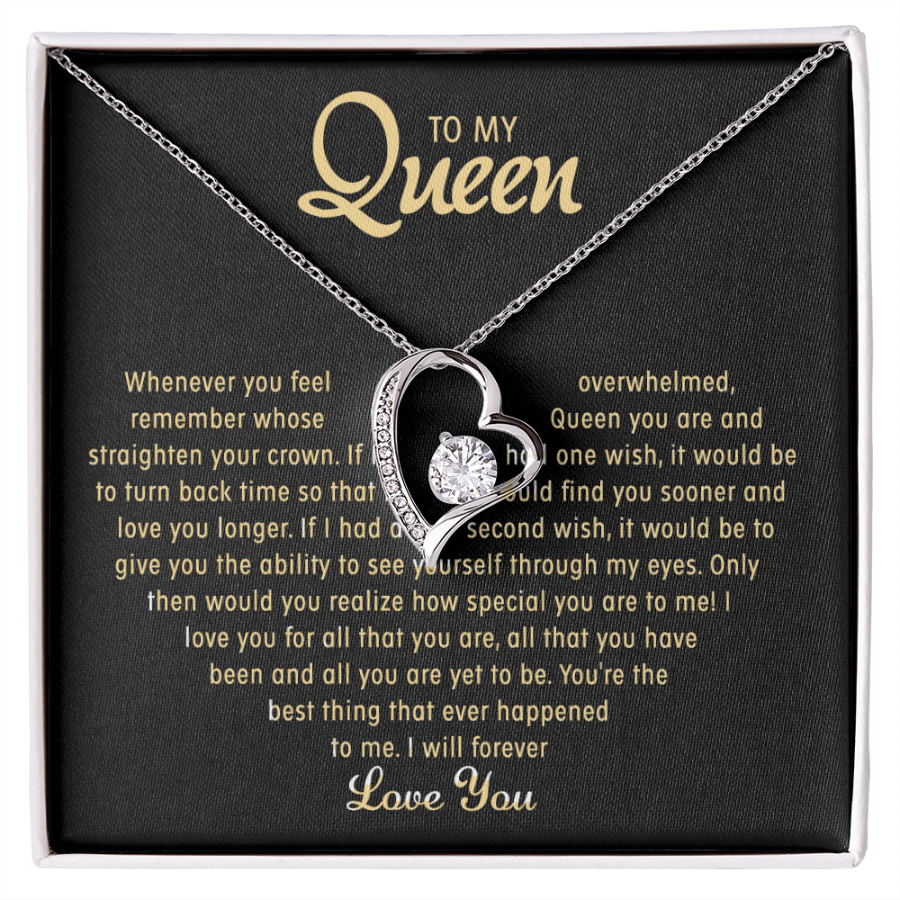 To My Queen - Love Heart Necklace