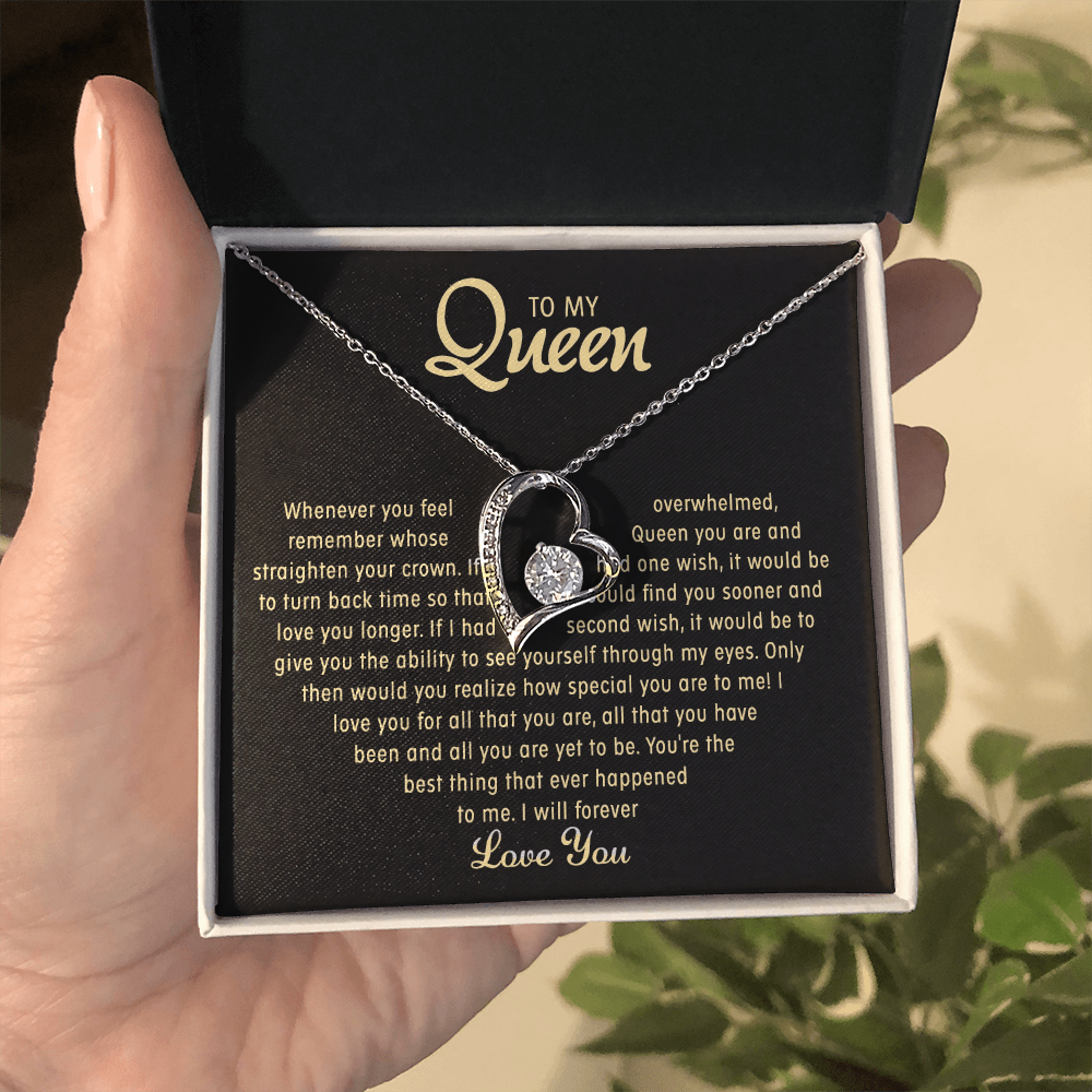 To My Queen - Love Heart Necklace