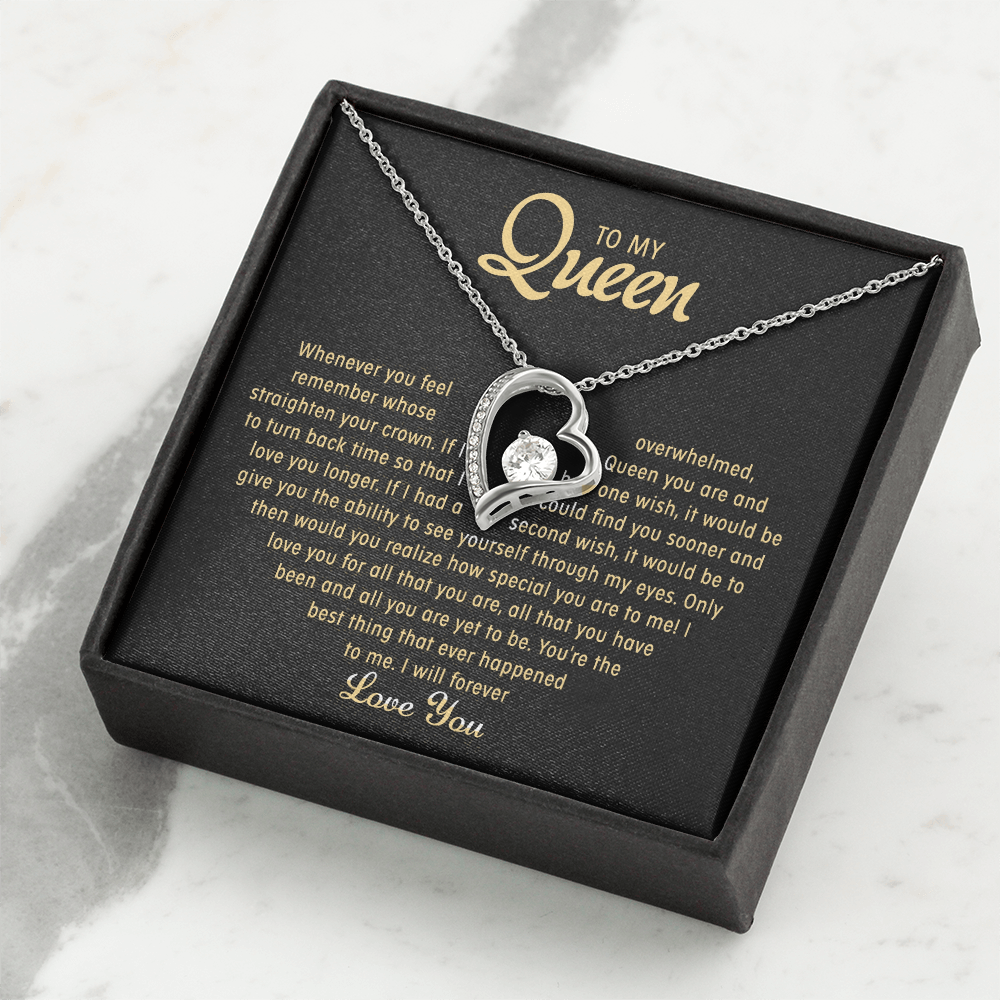 To My Queen - Love Heart Necklace