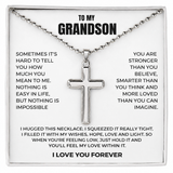 To my Grandson - Cross Necklace