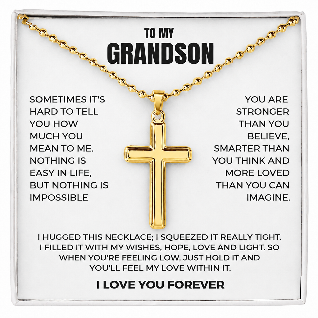 To my Grandson - Cross Necklace
