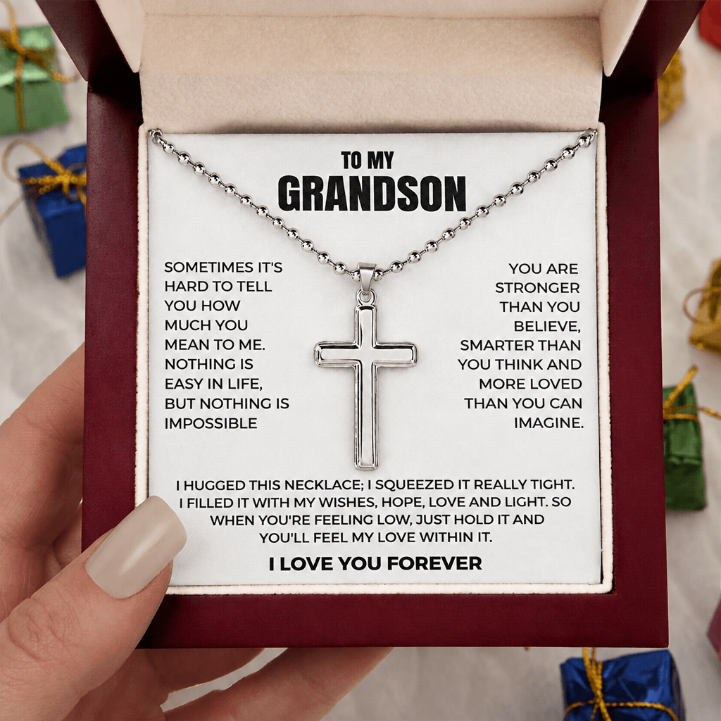 To my Grandson - Cross Necklace