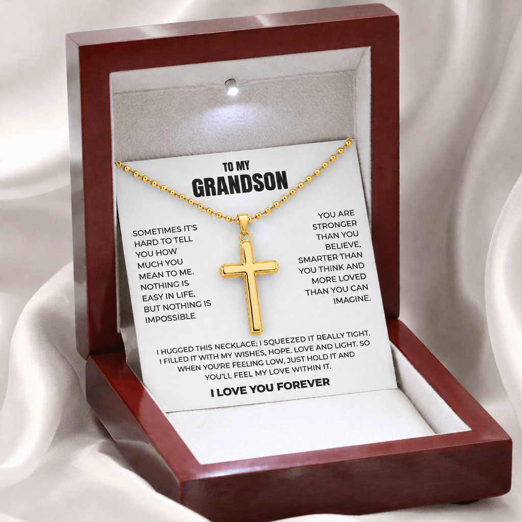 To my Grandson - Cross Necklace
