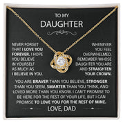 To my Daughter - Love Knot Necklace