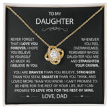 To my Daughter - Love Knot Necklace