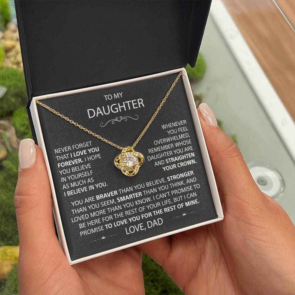 To my Daughter - Love Knot Necklace
