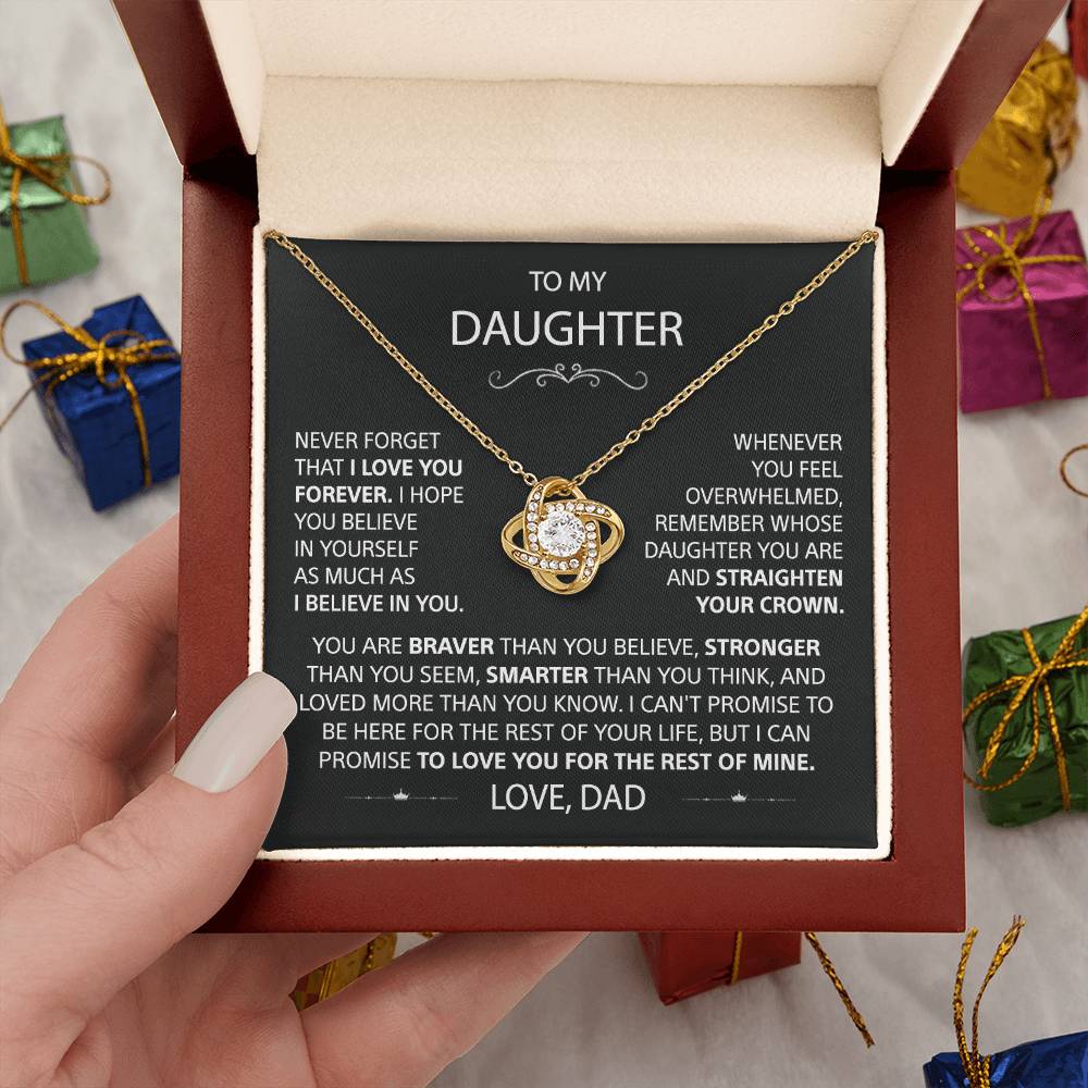 To my Daughter - Love Knot Necklace