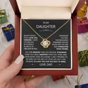 To my Daughter - Love Knot Necklace
