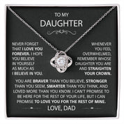 To my Daughter - Love Knot Necklace