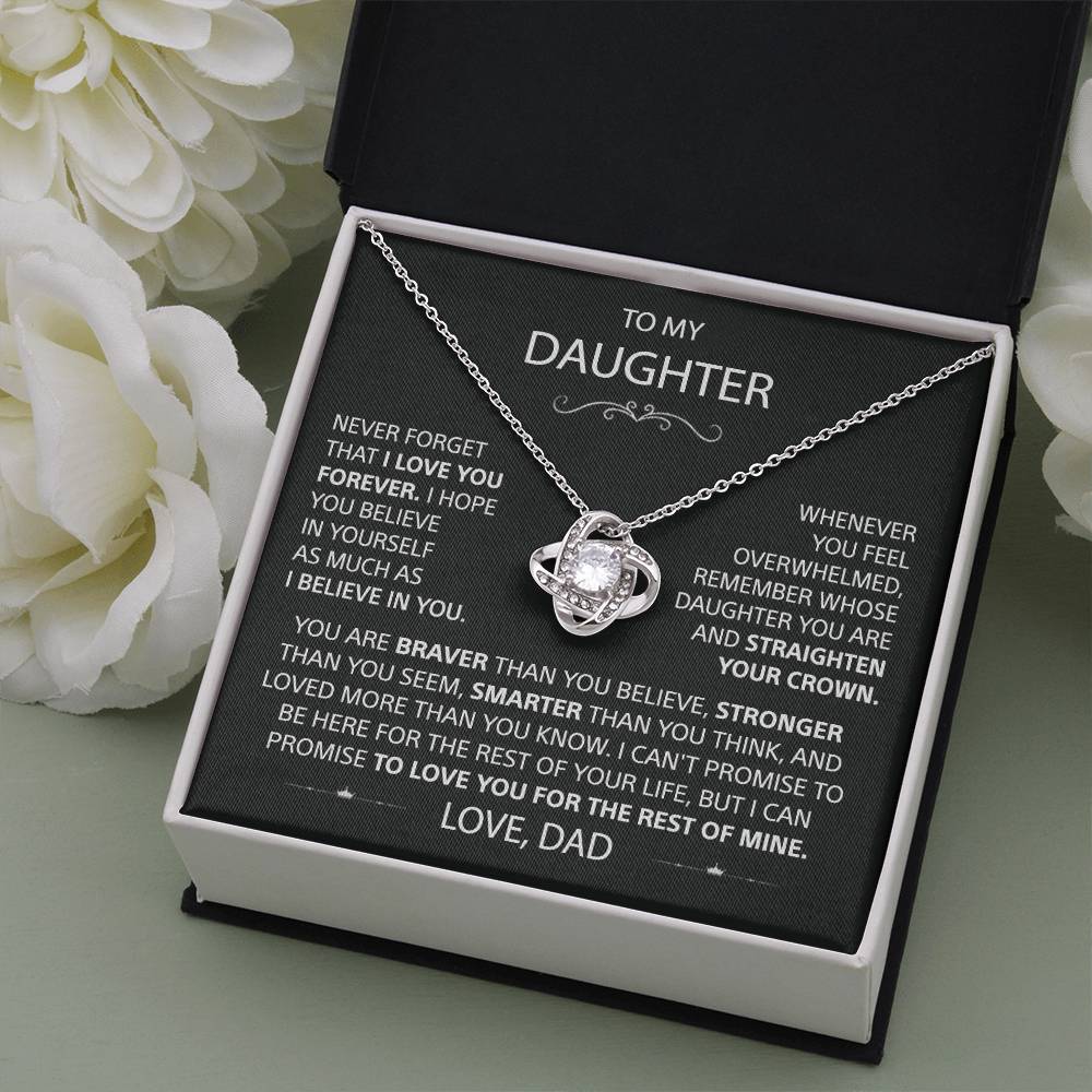 To my Daughter - Love Knot Necklace