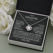 To my Daughter - Love Knot Necklace