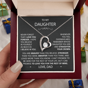 To my Daughter - Forever Love Necklace - Silver Luxury Box