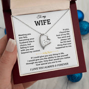 To my Wife - Forever Love Necklace - Silver Luxury Box