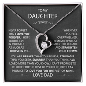 To my Daughter - Forever Love Necklace - Silver