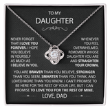 To my Daughter - Love Knot Necklace