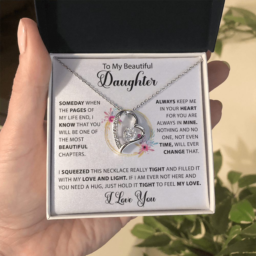 To my Beautiful Daughter - Forever Love Necklace - detail 2