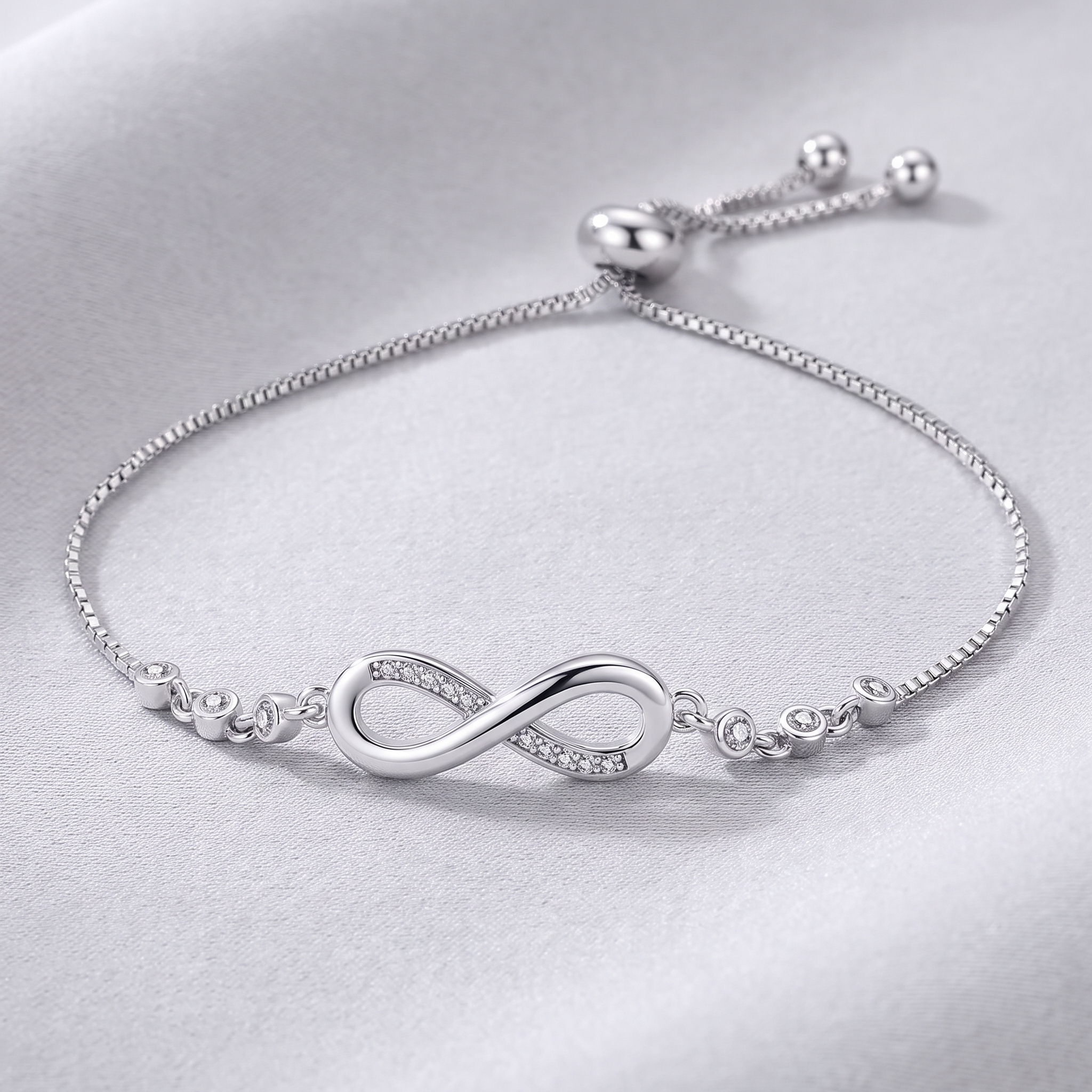 Infinity love Sterling Silver Bracelet