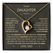 To my Daughter - Forever Love Necklace - Gold