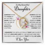 To my Beautiful Daughter - Forever Love Necklace - Gold