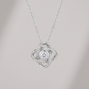 Forever Knot Necklace - Silver
